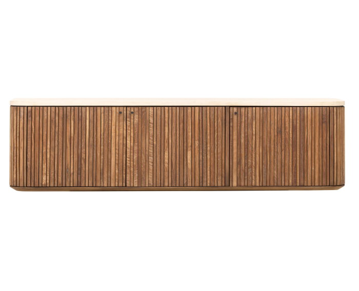 Hanging TV stand Lagoon small,37x140x35 cm, teakwood + mortex