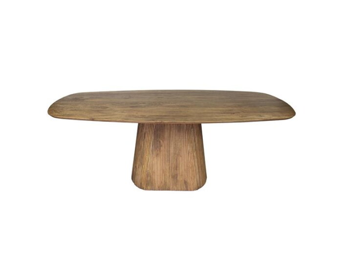 Eetkamertafel 215 wave centrale poot - Massief mango zandkleur