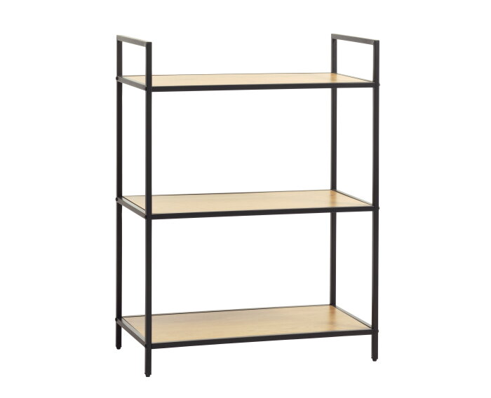 Boekenkast Altino laag eiken melamine 88 cm - Naturel