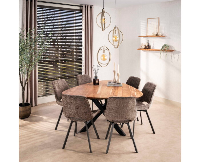 Eetkamerstoel swivel. VPE4 - Rich taupe