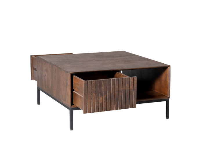 Salontafel Madison Brown | 80 cm | Vierkant