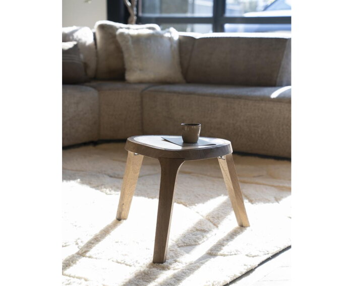 Bijzettafel Fred 38x45cm - bruin | Eleonora