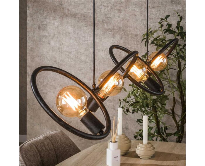Hanglamp 4L Loop - Artic zwart
