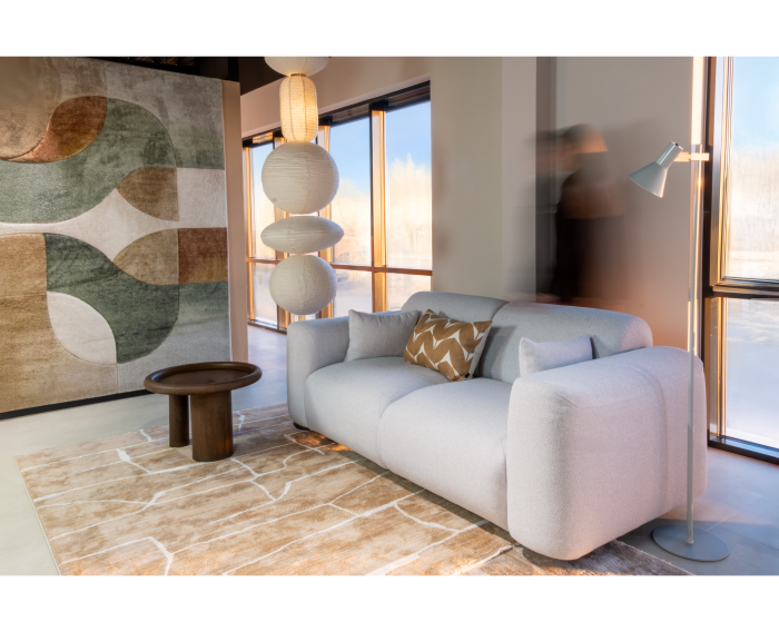 Hoekbank Kiki Cremona 14 - chaise lounge arm links + 2-zits arm rechts - 282x165 cm - Beige