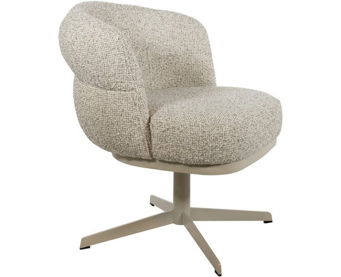 JLo eetkamerstoel - beige draaipoot 360 - Cuzco - Fog 3 - Star Collection