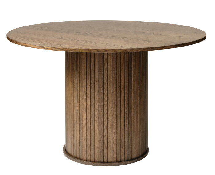 Eettafel Nola rond eiken 120 cm - Bruin