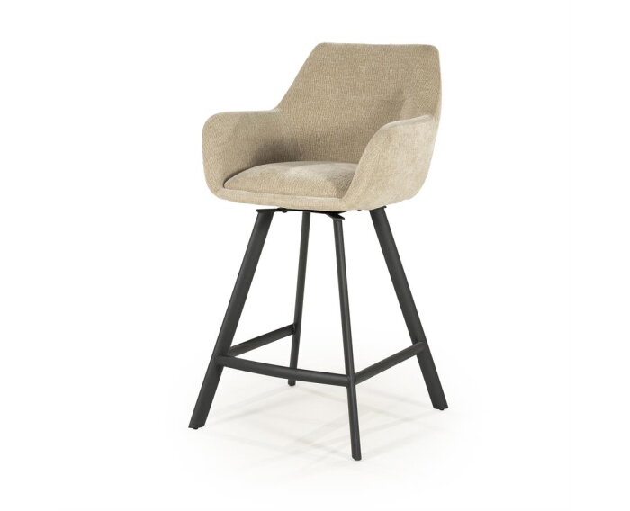 Barstool Bliss with armrest - taupe | BY-BOO