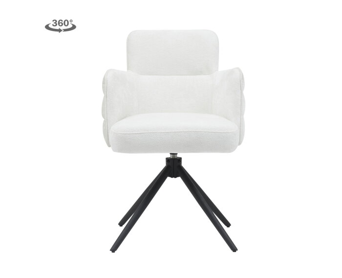 Rumo Armstoel - fabric ATS118-2 ecru (draaibaar)