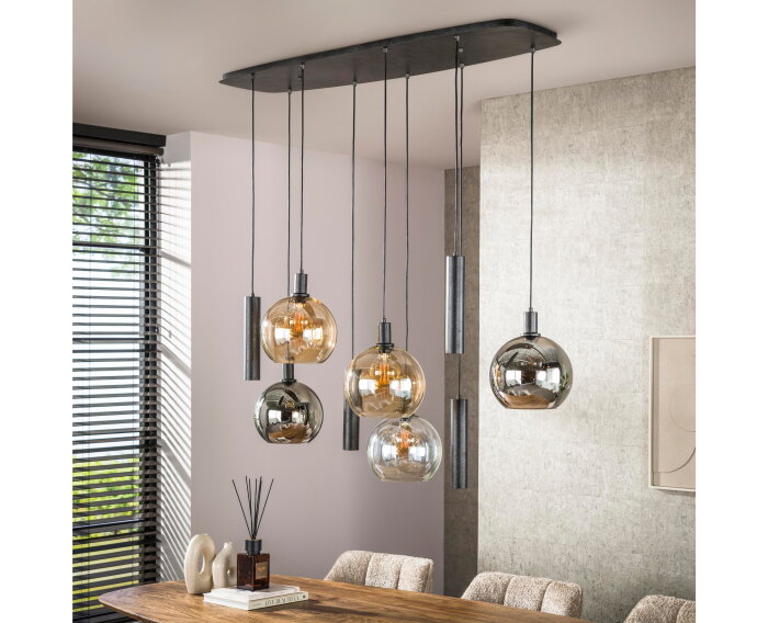 Hanglamp Sfera Tricolore 5+4L - Artic zwart