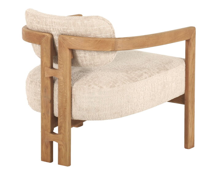 MUST Living fauteuil Kelly - Luxor Sand - Naturel - 75x73x73 cm