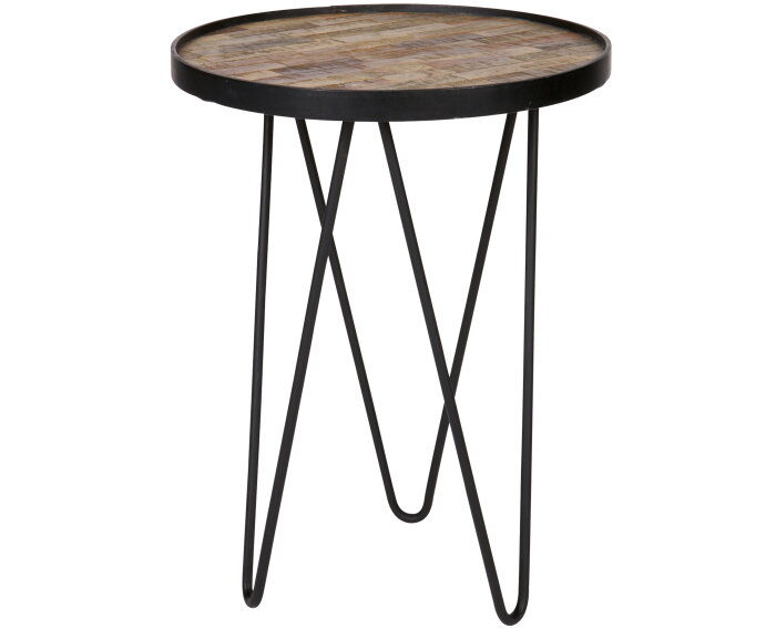 Lev Bijzettafel Hout/metaal - WOOOD