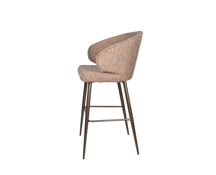 Barstoel Seoul draaibaar Jupiter anodic bruin - Be Amazing Rosewood 1670 - 80 cm