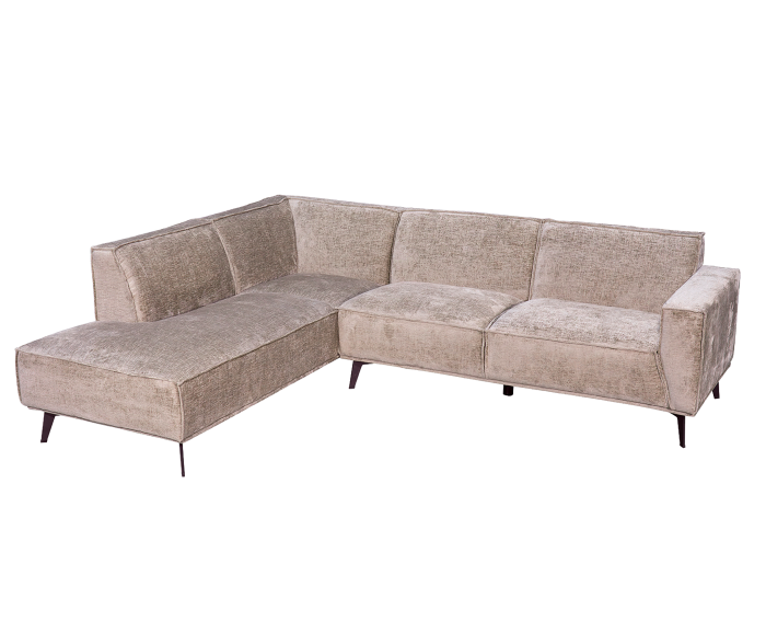 Leeds 2 5-AR + Ottoman L - Touch 04 Taupe