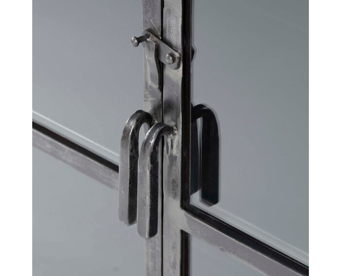 Dressoir Rift metal 4 deuren - Gun metal