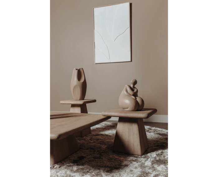 Bijzettafel Asti vierkant mangohout 60x60 cm - Naturel