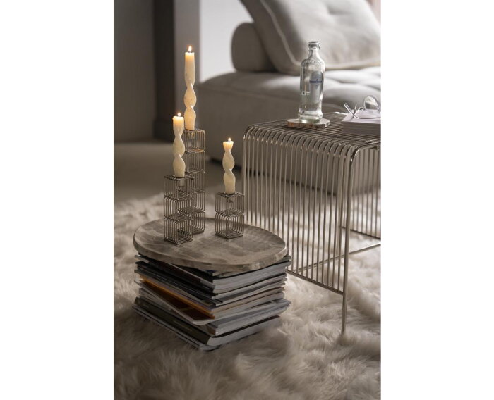 Candle holder WireWorks - silver | BY-BOO