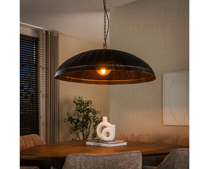 Hanglamp Gardo 1-lichts metaal 90x90x150 cm - smoked brown