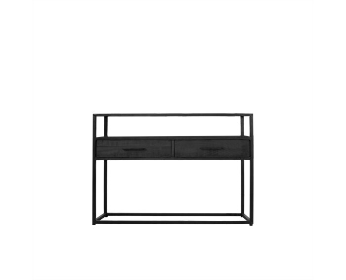 Sidetable Jax visgraat mangohout 120 cm - Zwart