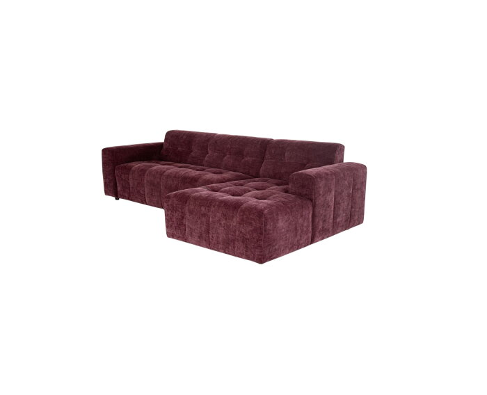 MySofa Ruby Hoekbank Paars  2,5 zits AL + Lounge R