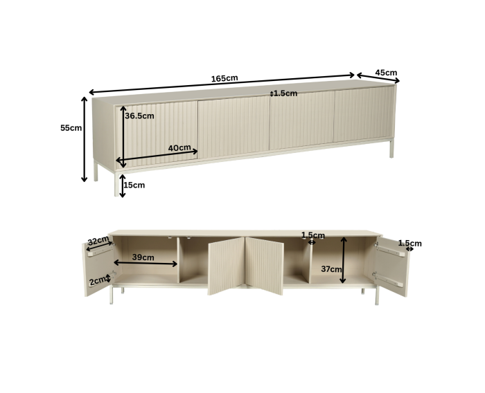 Tv meubel Madison Sand | 165 cm