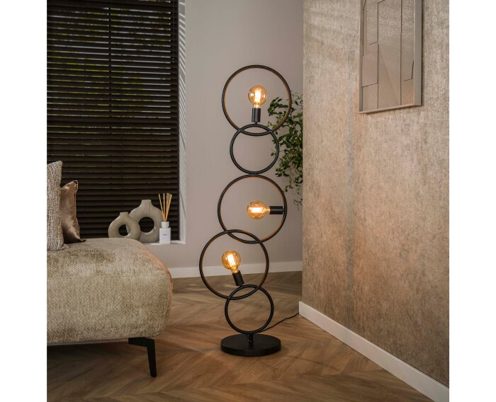 Vloerlamp 3L loop - Artic zwart
