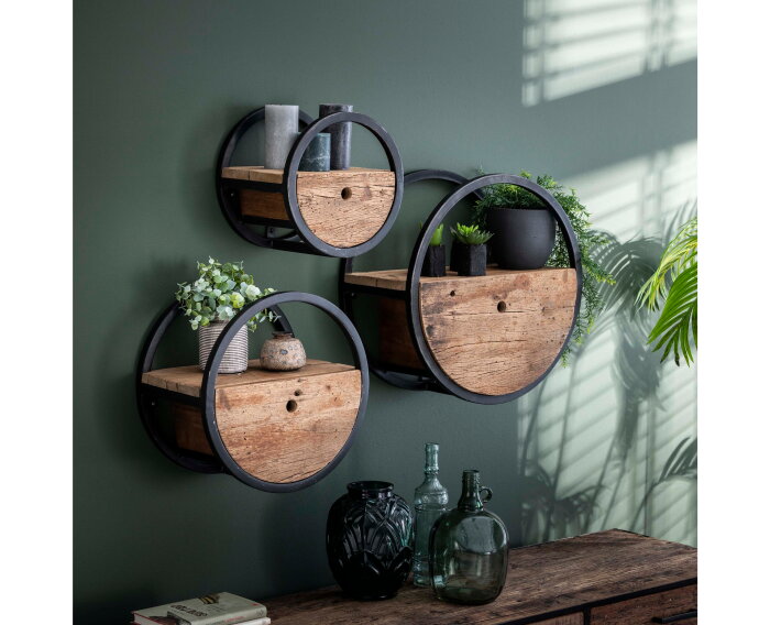Wandschap Met Lade 30 cm - Robuust hardhout