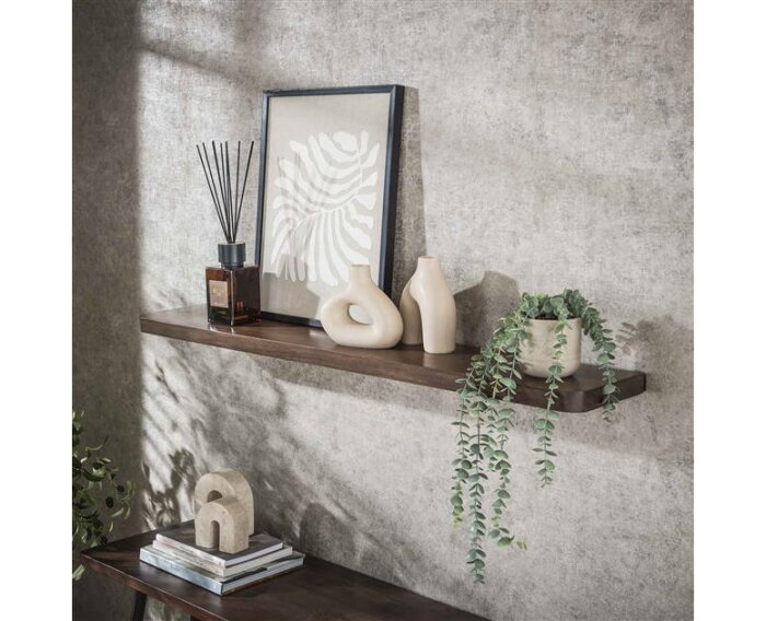 Wandplank 120 Carve - Massief acacia drift brown