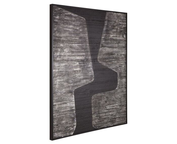 Wall panel Opposites attract large,127x101x4 cm, banana bark