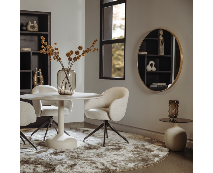 Vigo sidetable 45x45x41 fixed white glass