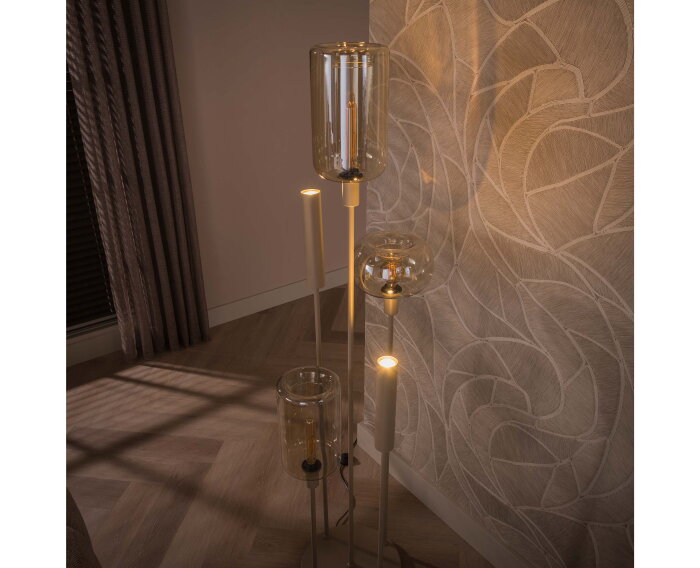 Vloerlamp Serene getrapt 2+3L - Beige