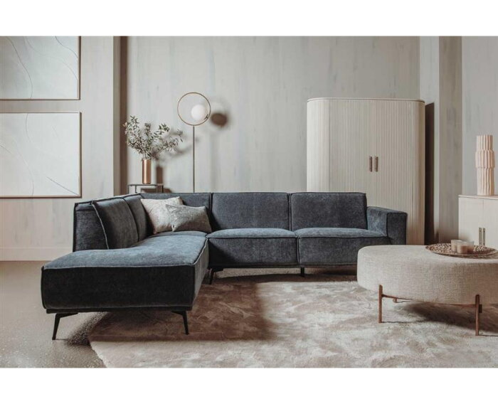 Leeds 2 5-AR + Ottoman L - City 464 Black Blue