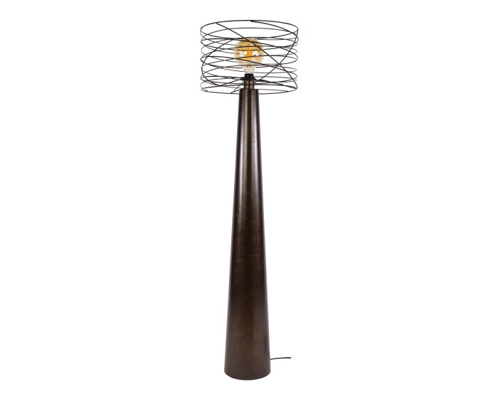 Vloerlamp Curl 1L - Urban bruin
