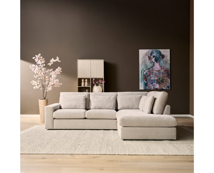 MySofa Jesse | 2,5 zits + Ottomane Rechts | Beige