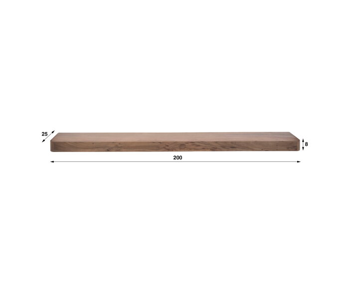 Wandplank Carve 200 - Massief acacia bruin