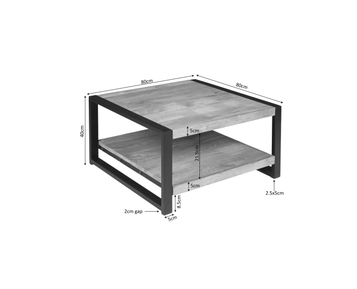 Salontafel Boaz | 80x80 cm