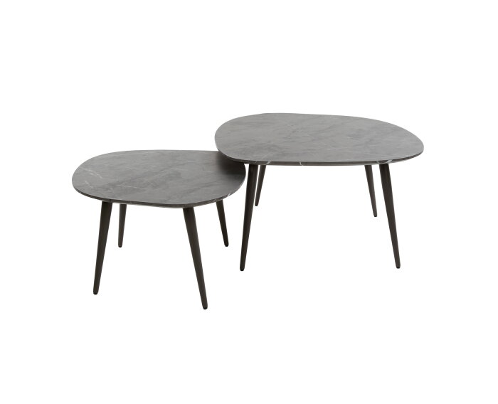 Salontafel Marquina set van 2 organisch - marmerlook