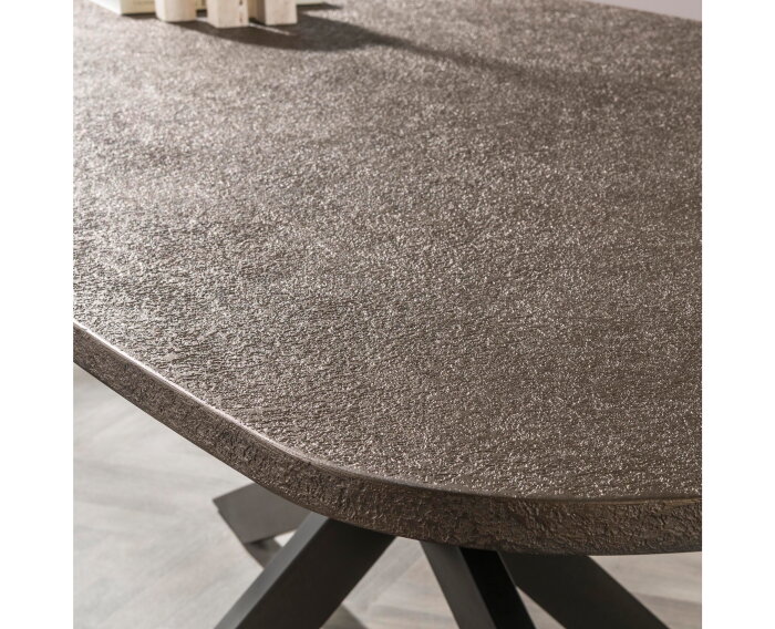 Eettafel 215 Bronvik deens ovaal - Bronze liquid metal