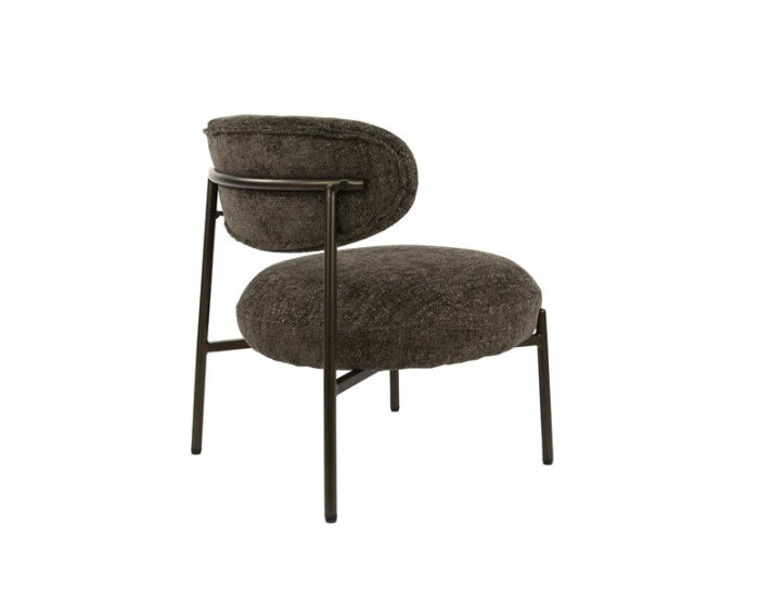 Fauteuil round - Tissee cargo bruin