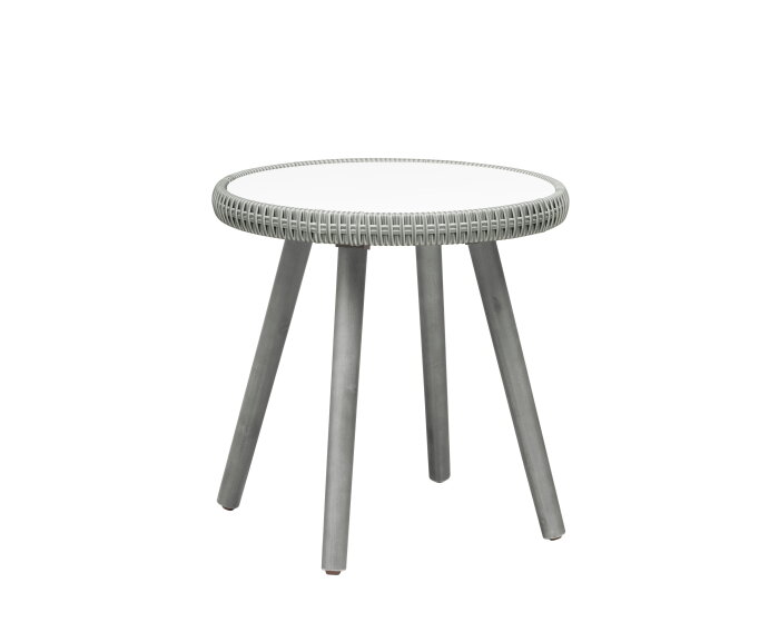 Bistroset Elise Grijs 3-delig PE wicker en grijze kussens - tuinset