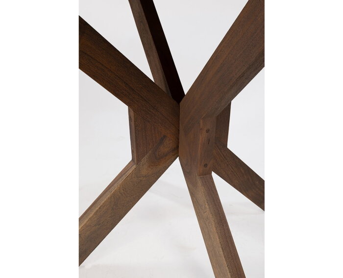 Eettafel Gemini rond Acacia 130 cm - Marron Brown