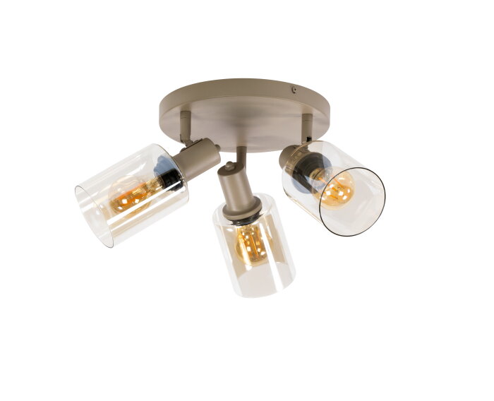 Plafondlamp Sepiora rond 3L - Beige