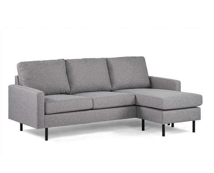 3 seater sofa CL L+R, fabric Malmo 90, M411 grey