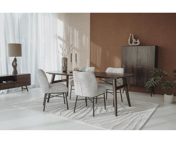 Aura Eetkamertafel espresso 220 cm