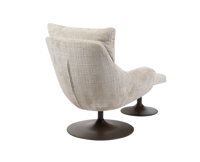 Force coffeechair 360&deg; + footstool - Cremona 14 beige