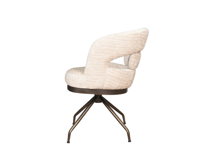 Eetkamerstoel Kyoto poot Atlas 360 anodic brown - jasper cream 11