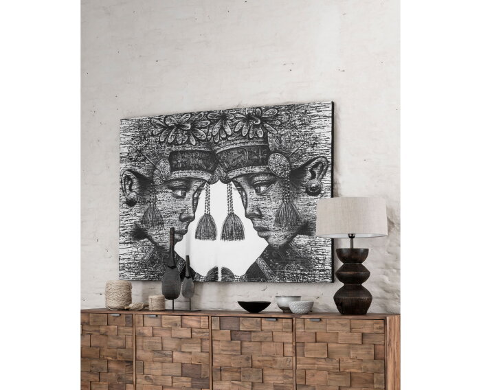 Wall Art Balinese Twins,110x150 cm, Painting on canvas