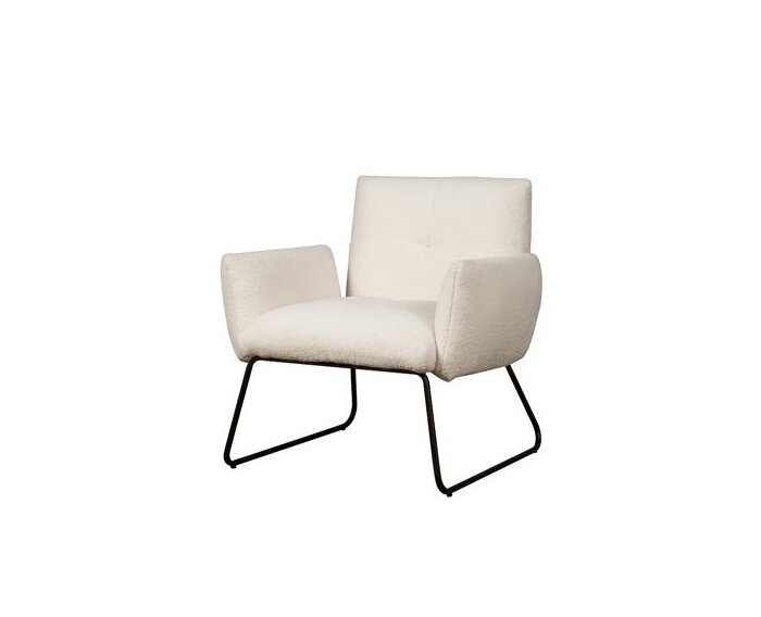 Dante Fauteuil - fabric Teddy MJ81 White