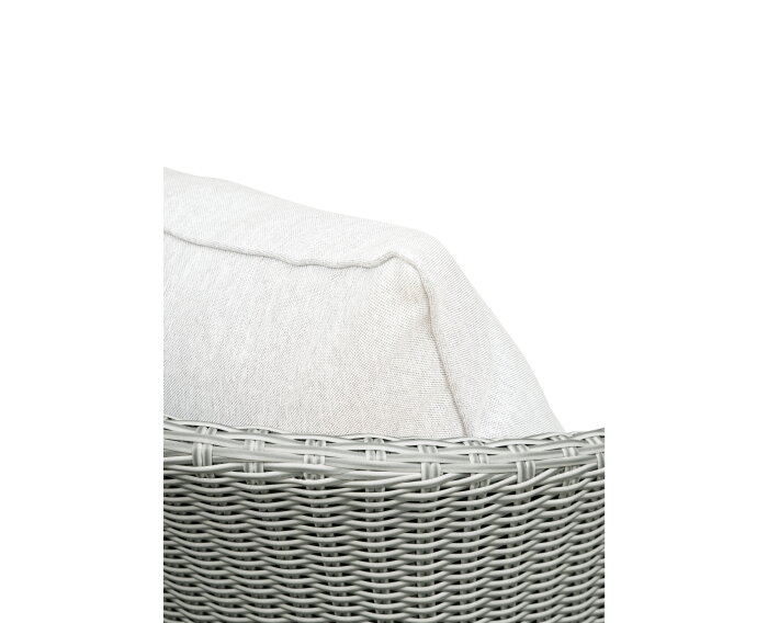 Bistroset Elise Grijs 3-delig PE wicker en grijze kussens - tuinset