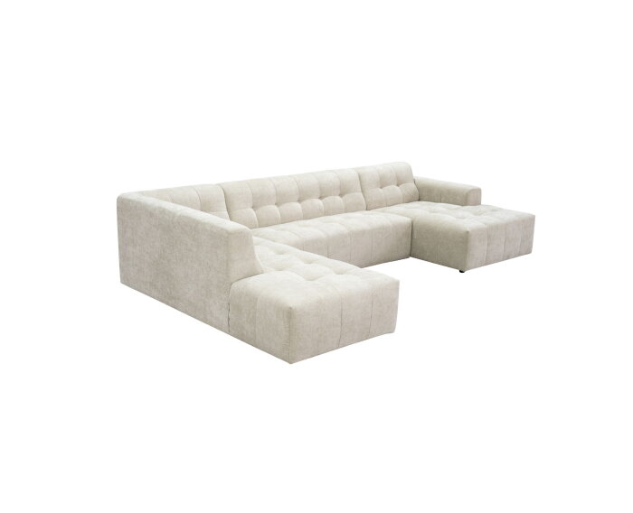 MySofa Ruby U-bank Beige Ottomane L + 2,5 + Lounge R