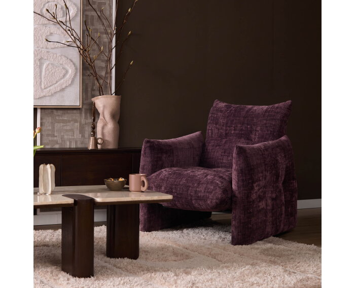 Fauteuil Lois Aubergine